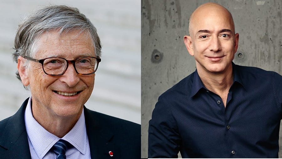 Jeff Bezos and Bill Gates